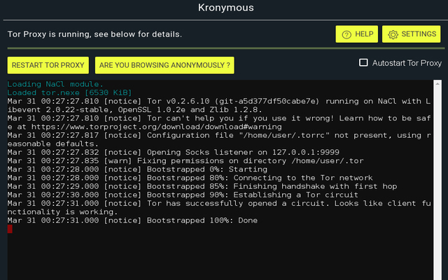 Kronymous Internet Access via Tor Network